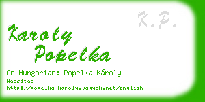 karoly popelka business card